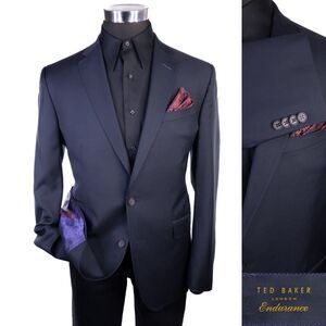 Ted Baker Endurance Size 42R JUDD SPJ Sport Coat Jacket Blazer Wool Navy Blue